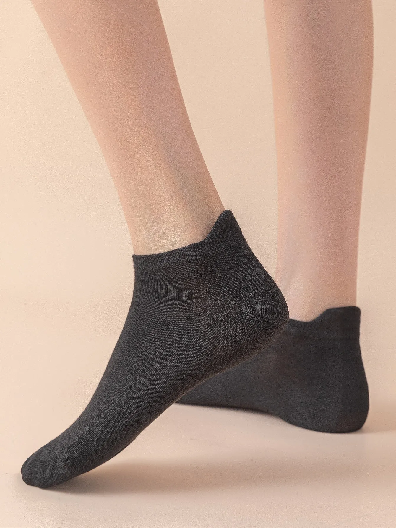 10pairs Solid Ankle Socks