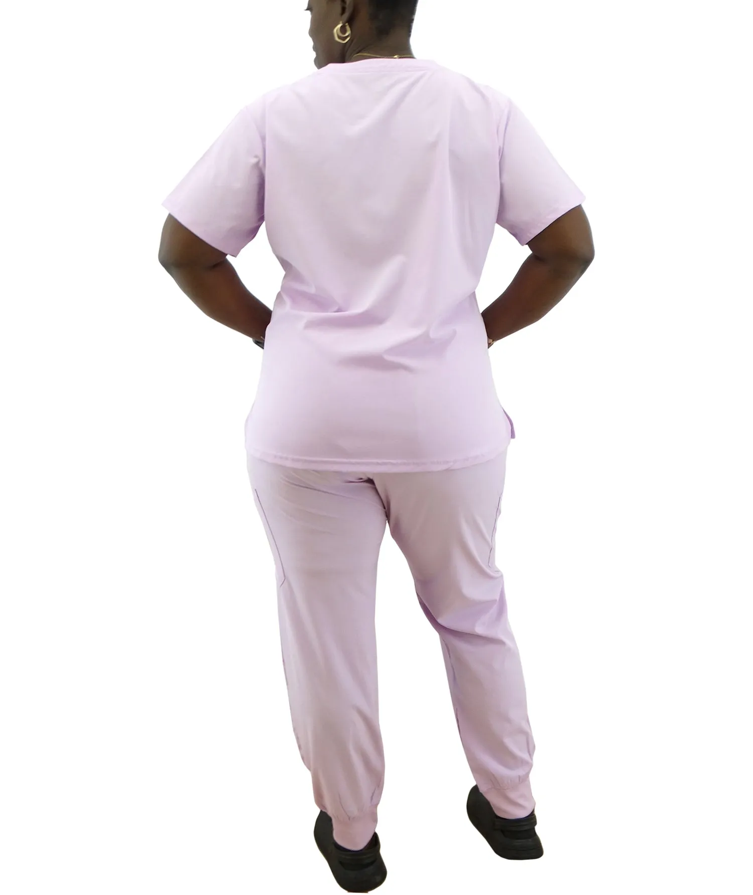 1384LILAC, Scrubaid, 2pc Jogger Pants Scrub Set-Lilac (S-2XL)