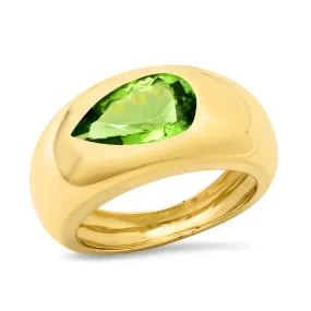 14K YG Tourmaline Gypsy Ring