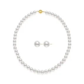 18k Gold Top Quality Aurora HANADAMA Akoya Pearl Set KS00015