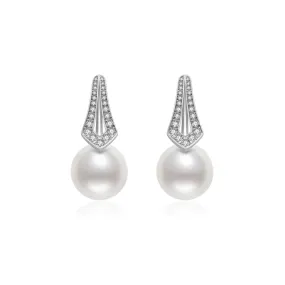 18K Solid Gold Edison Pearl Earrings KE00097