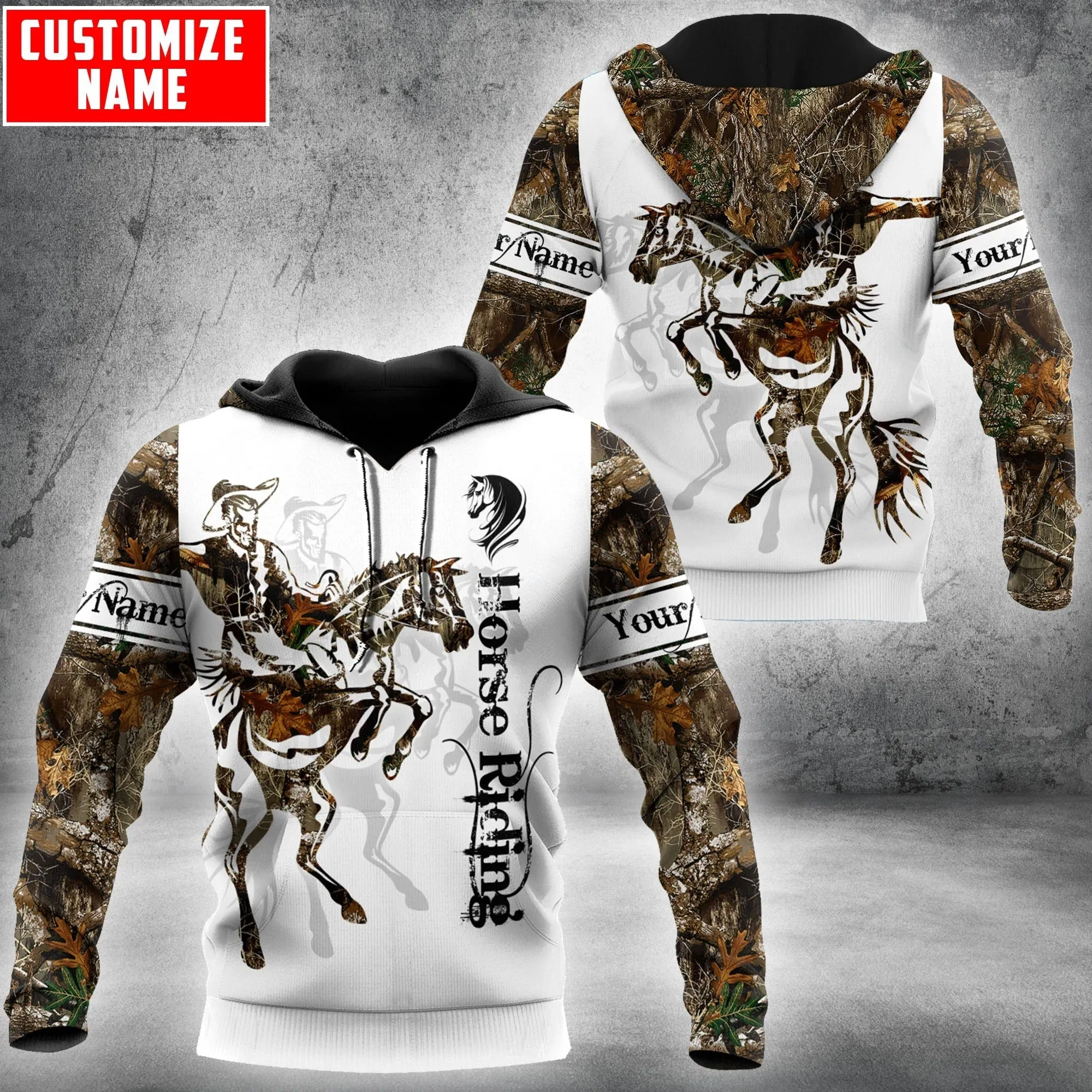 3D All Over Print Horse Riding Hoodie For Him Her, Horse Hoodie For Dad Uncle