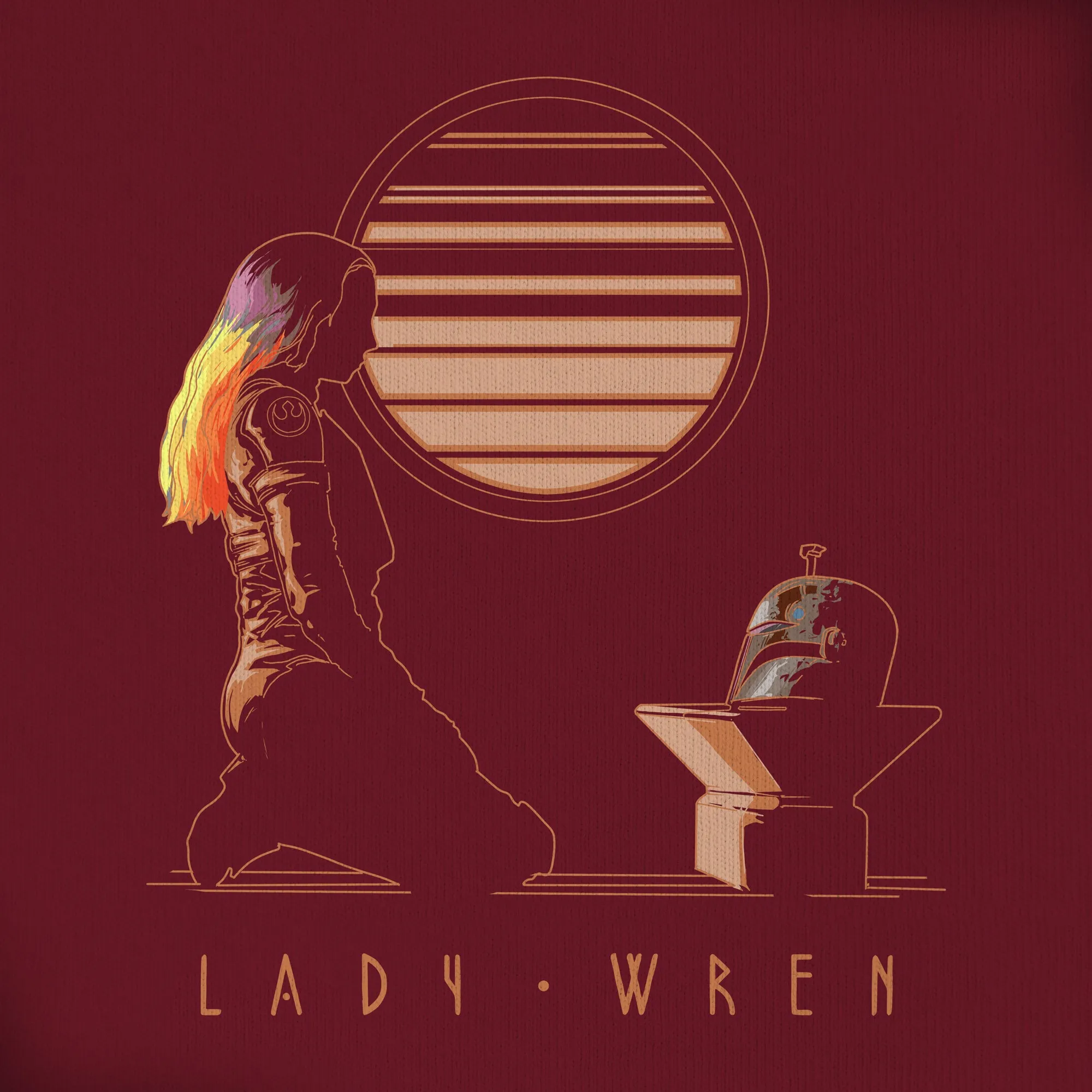 Ahsoka Series Lady Wren Maroon Tee