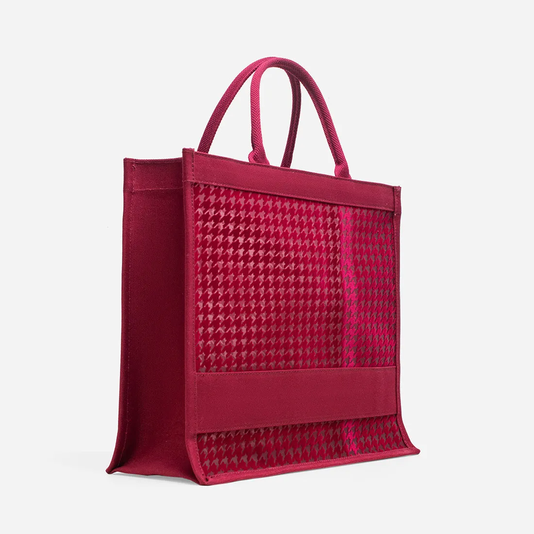 Alyssa Houndstooth Tote Bag