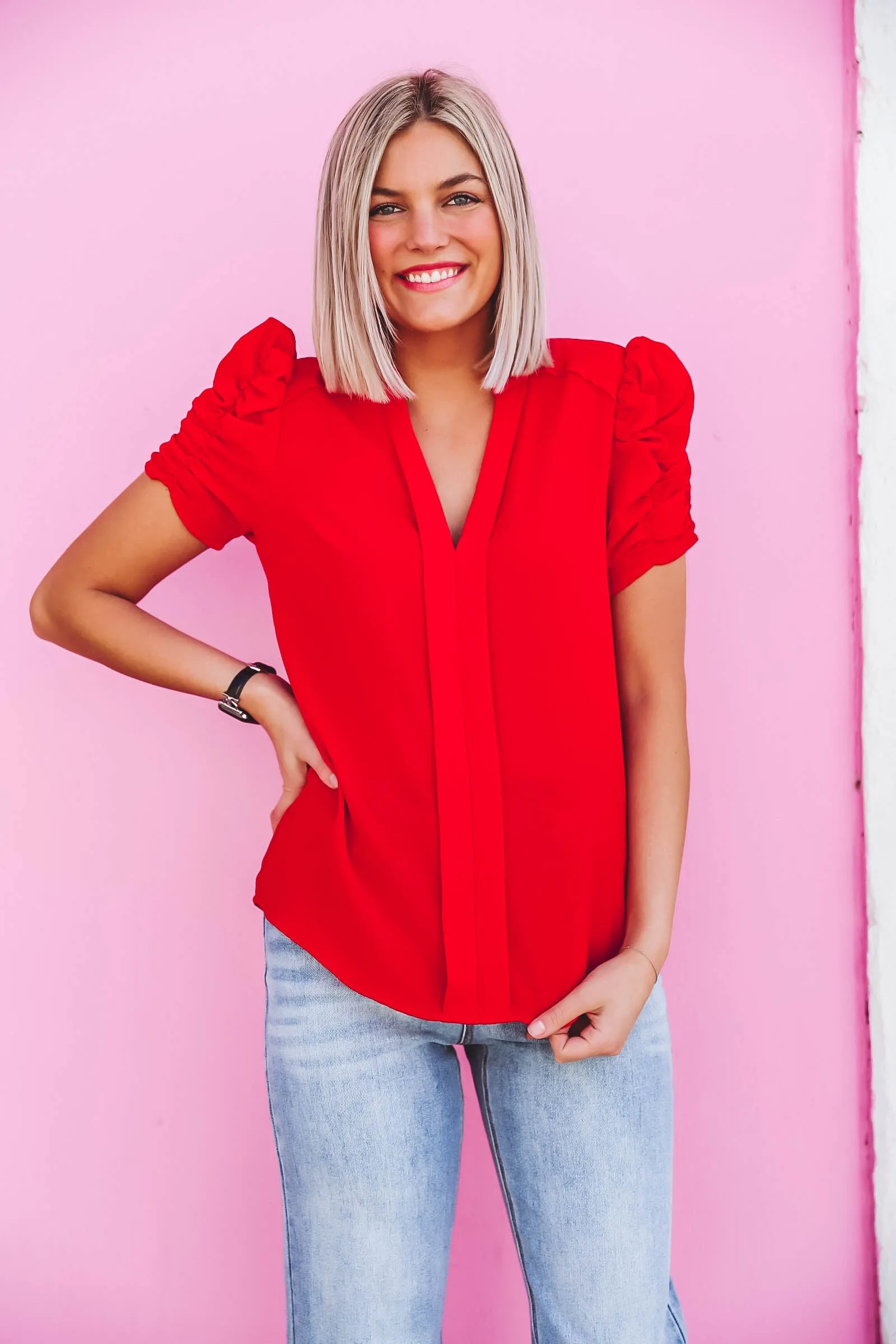 Amelia Top-Red