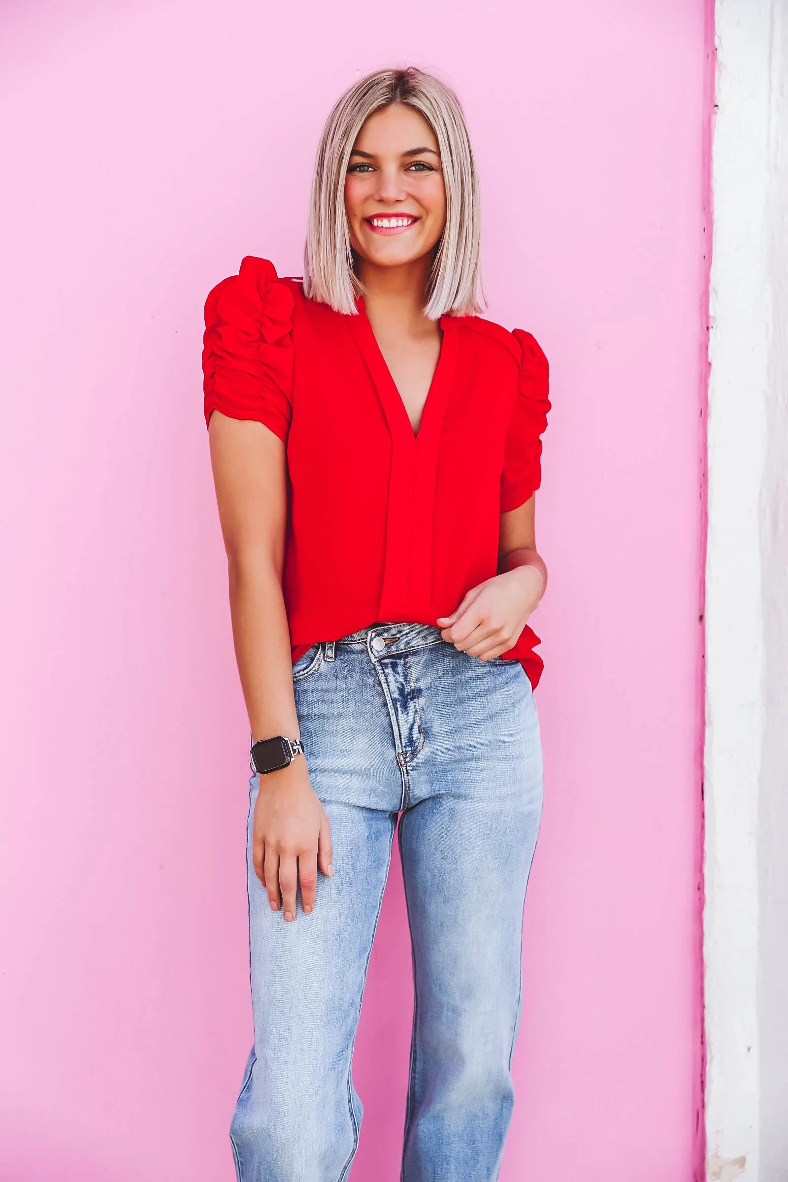 Amelia Top-Red