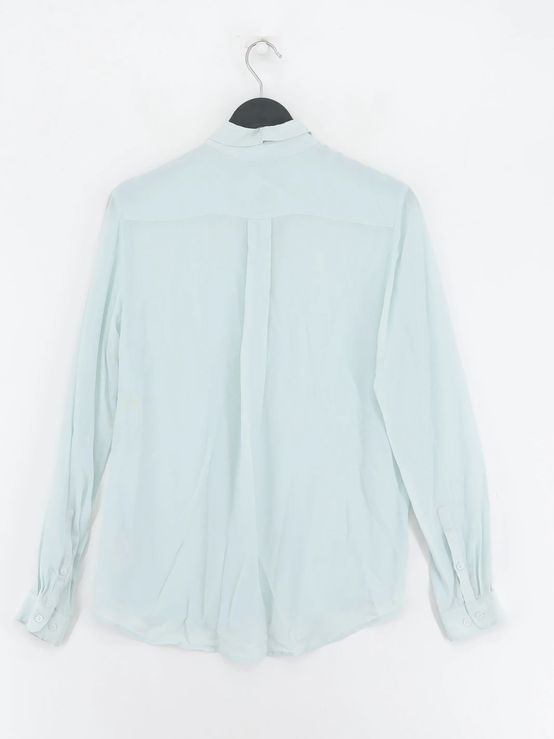 & Other Stories Women's Blouse UK 10 Green 100% Silk