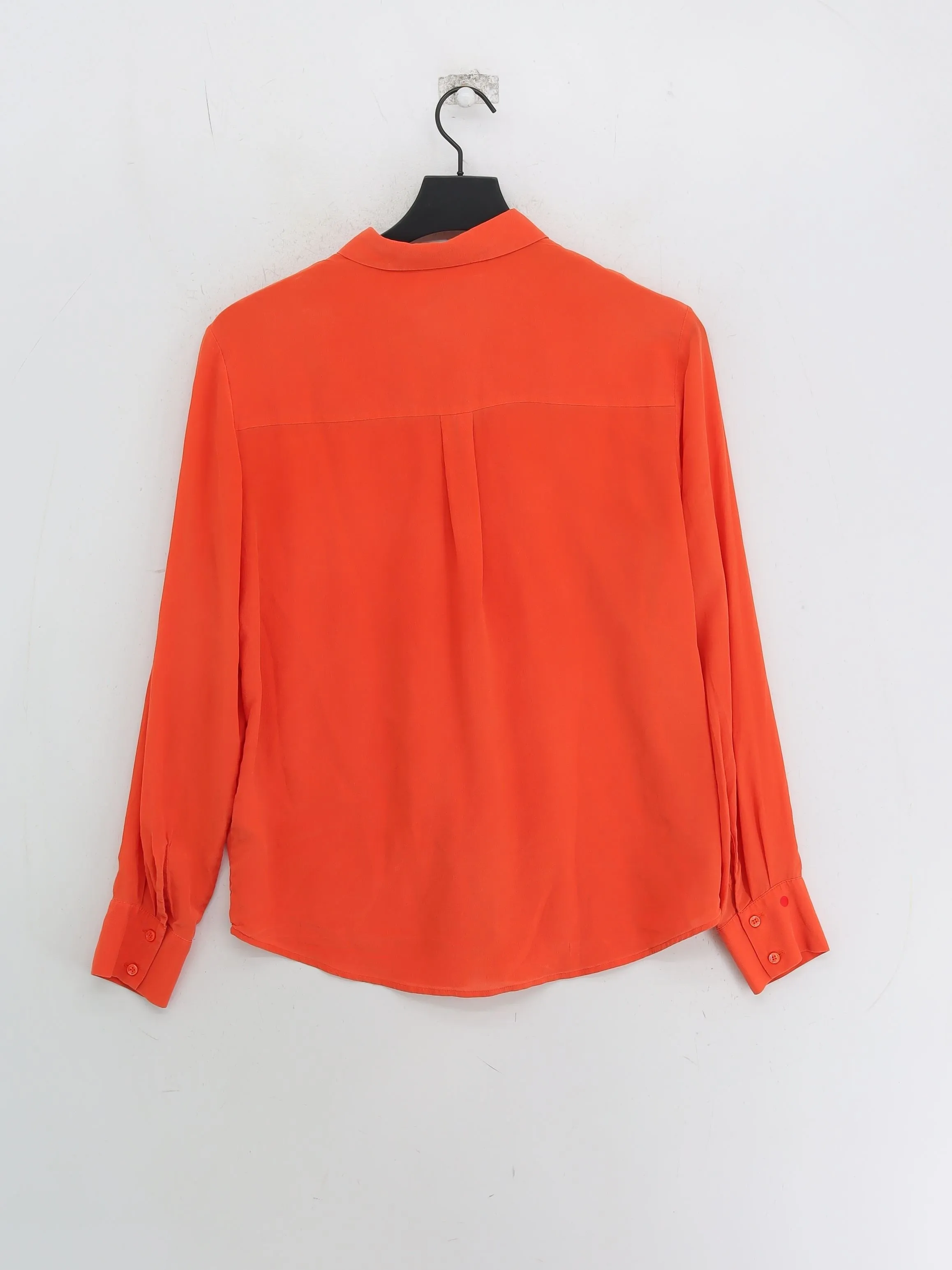 & Other Stories Women's Blouse UK 10 Orange 100% Silk