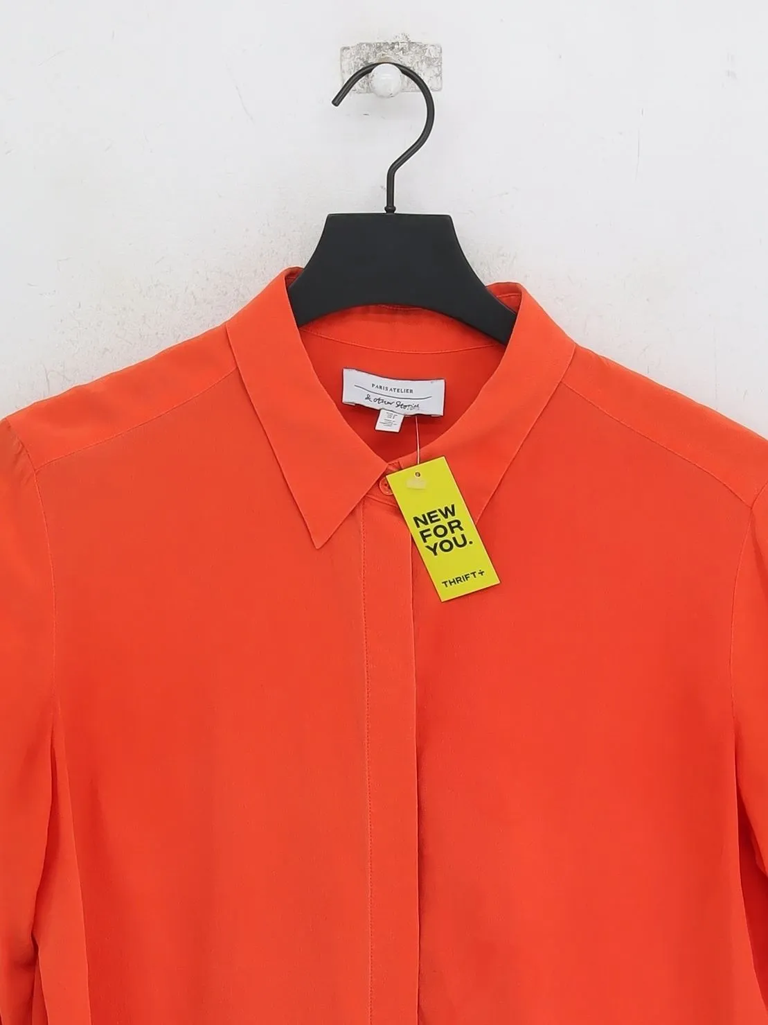 & Other Stories Women's Blouse UK 10 Orange 100% Silk