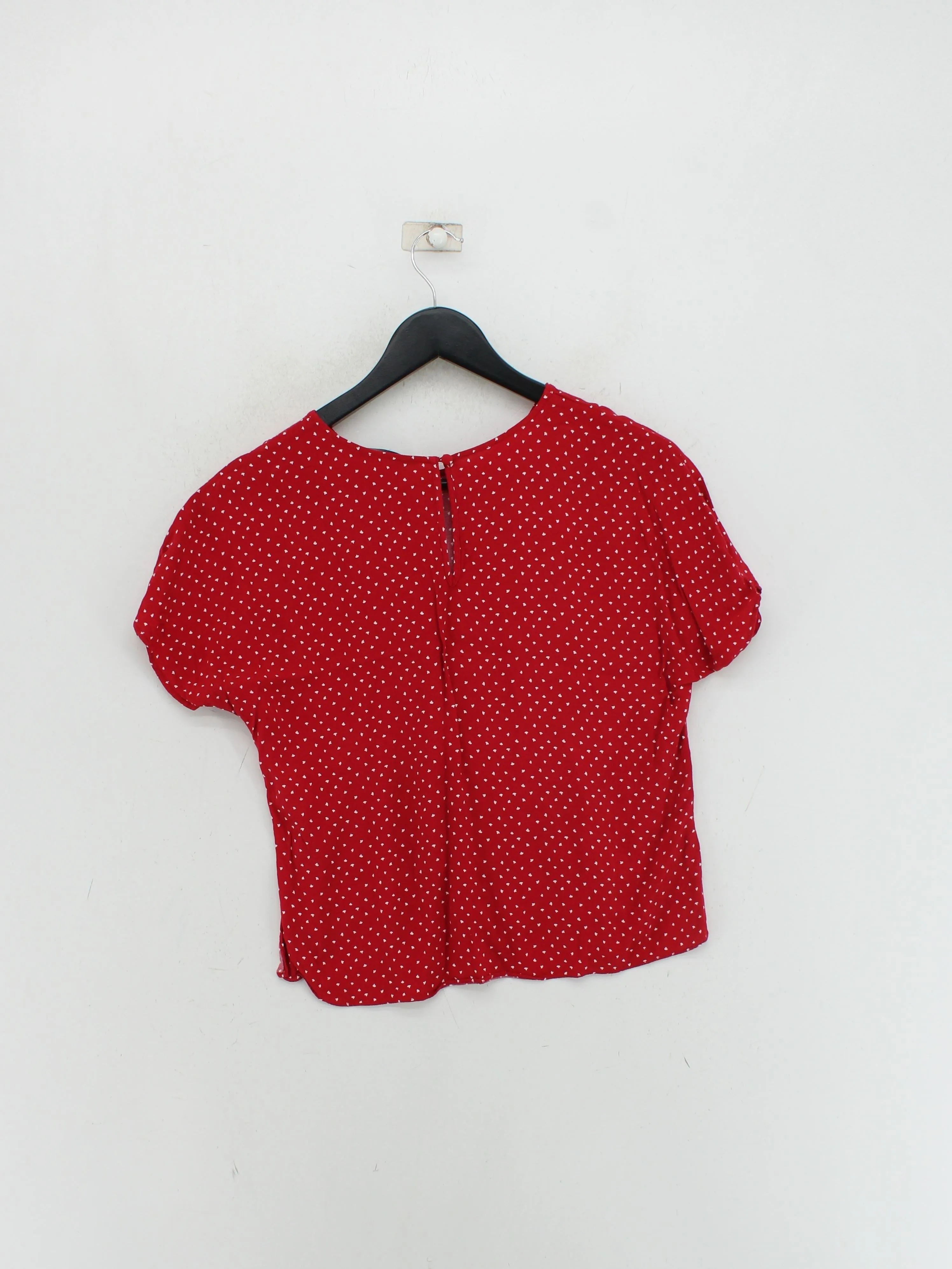 & Other Stories Women's Blouse UK 8 Red 100% Viscose