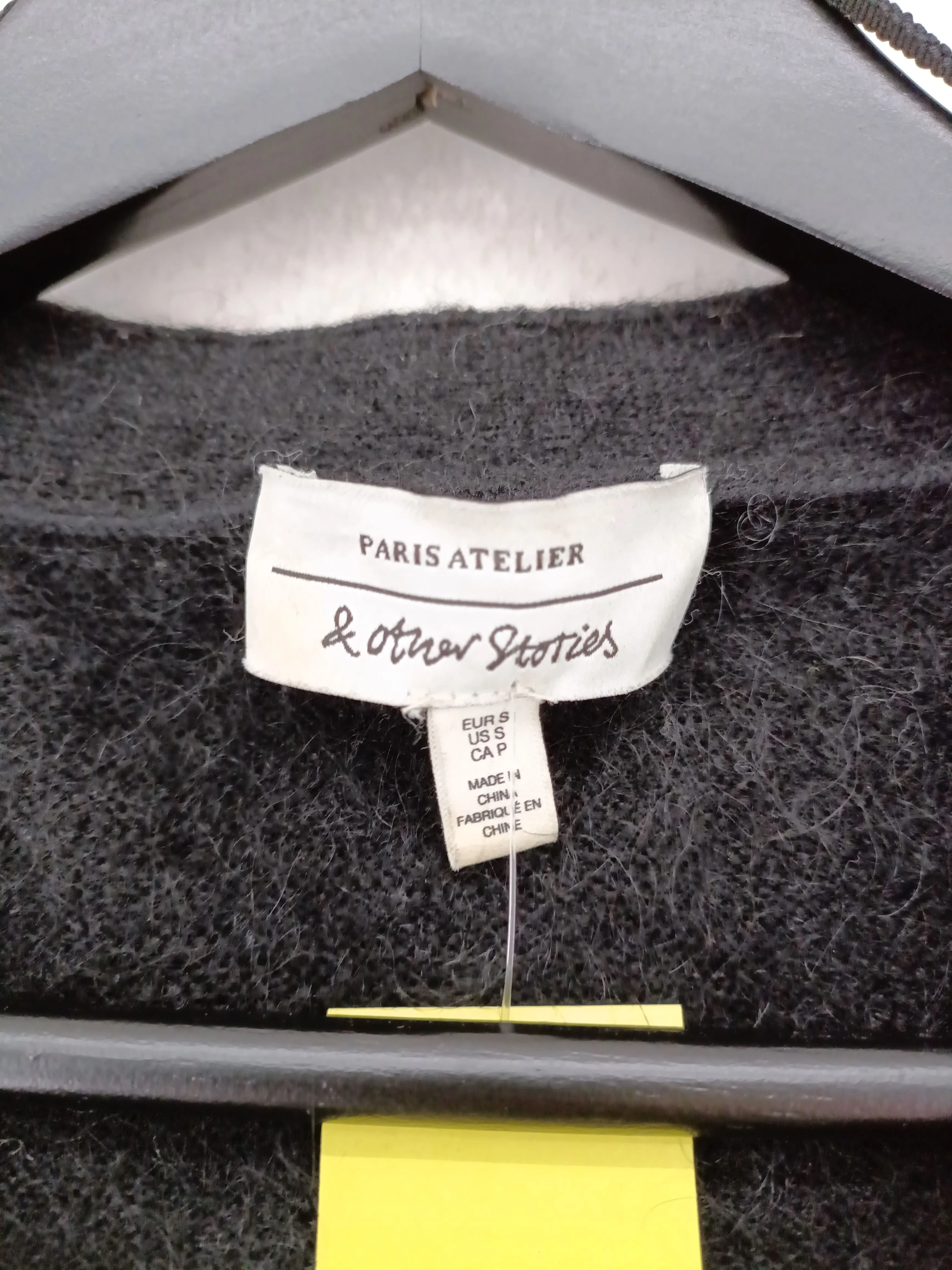 & Other Stories Women's Cardigan S Black Polyamide with Elastane, Mohair, Wool