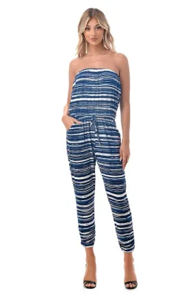 Ariella Jogger Leg Tube Jumpsuit w/ Pockets