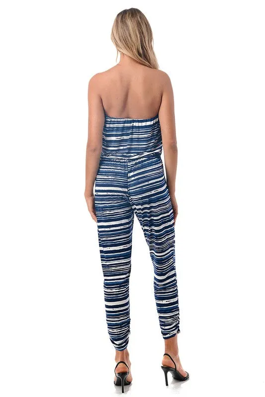 Ariella Jogger Leg Tube Jumpsuit w/ Pockets