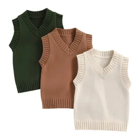 Baby/Toddler (to 5T) Boys Autumn Sweater Vest - Neutrals