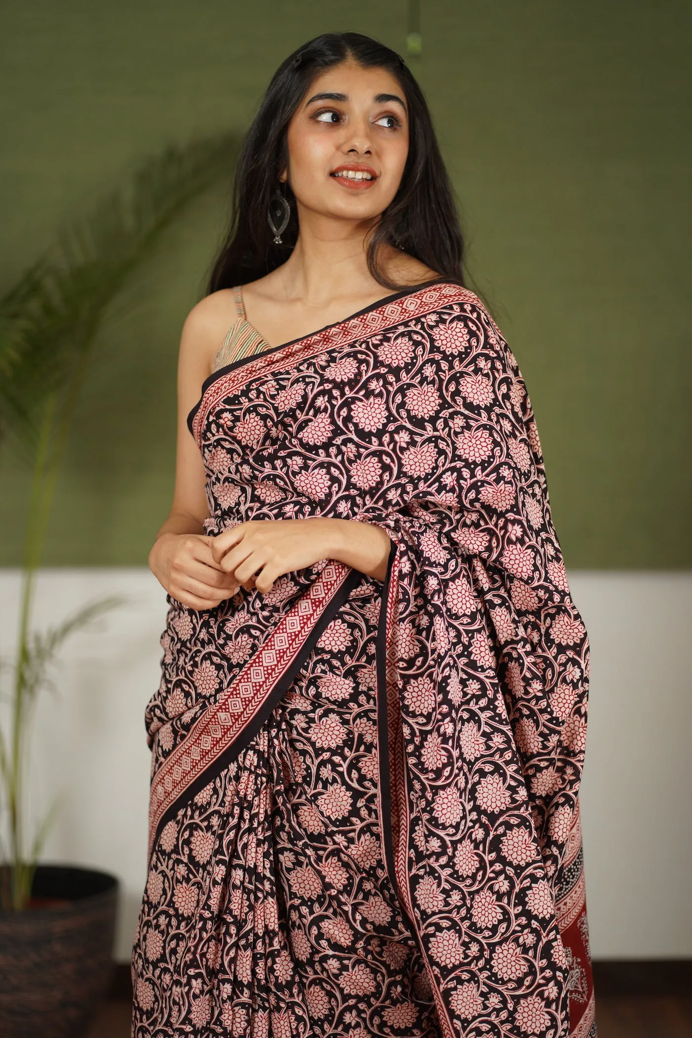 Bagh Hand Block Printed Cotton Saree