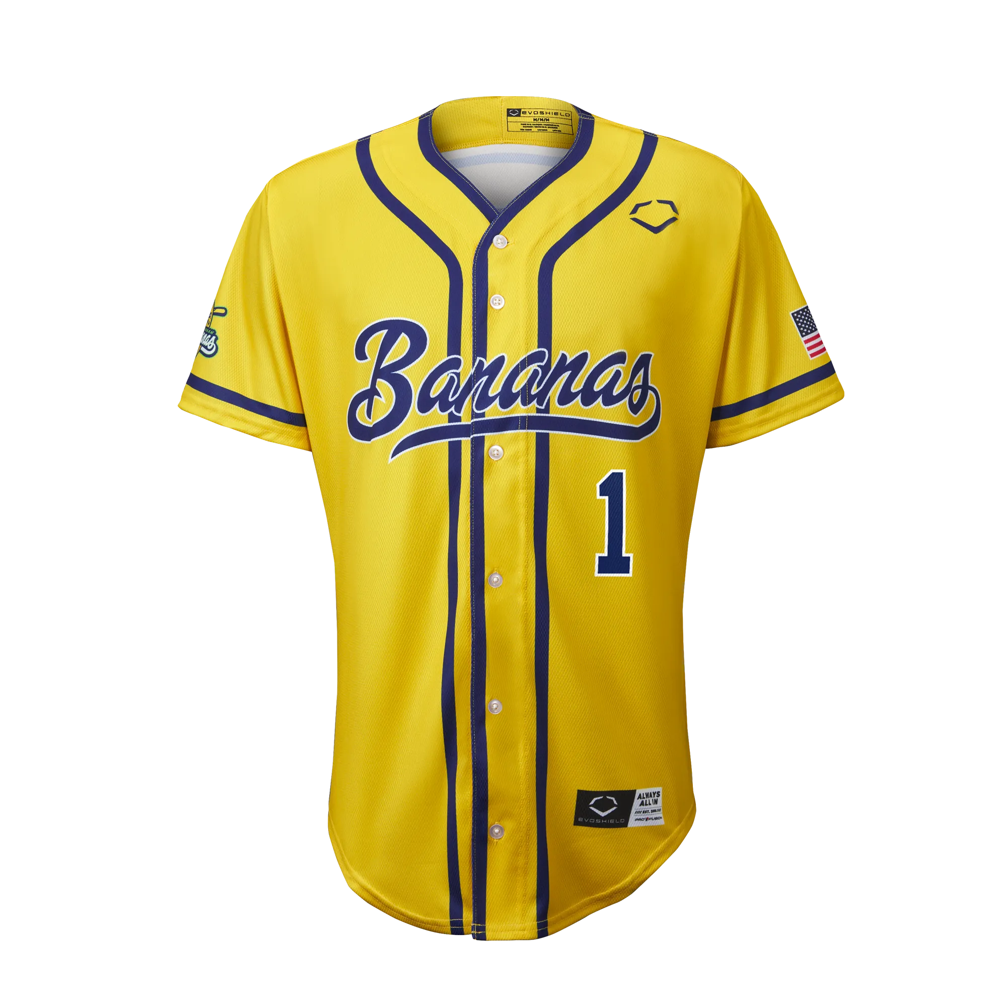 Bananas Bill LeRoy #1 EvoShield Jersey - Yellow