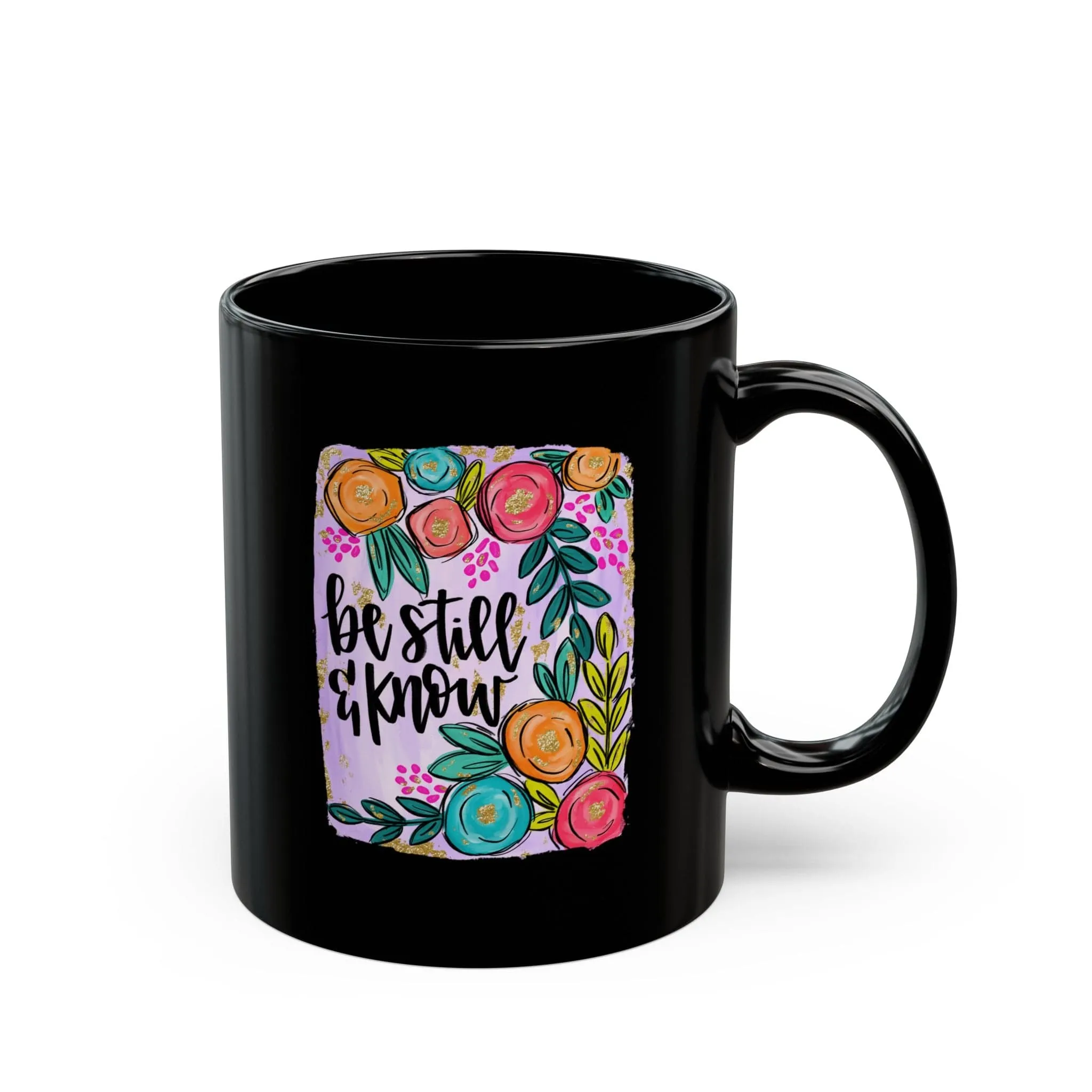 Be Still & Know 11oz Black Mug