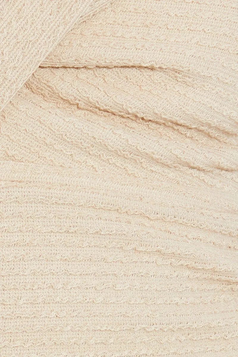 Beige Bandeau Twisted Details