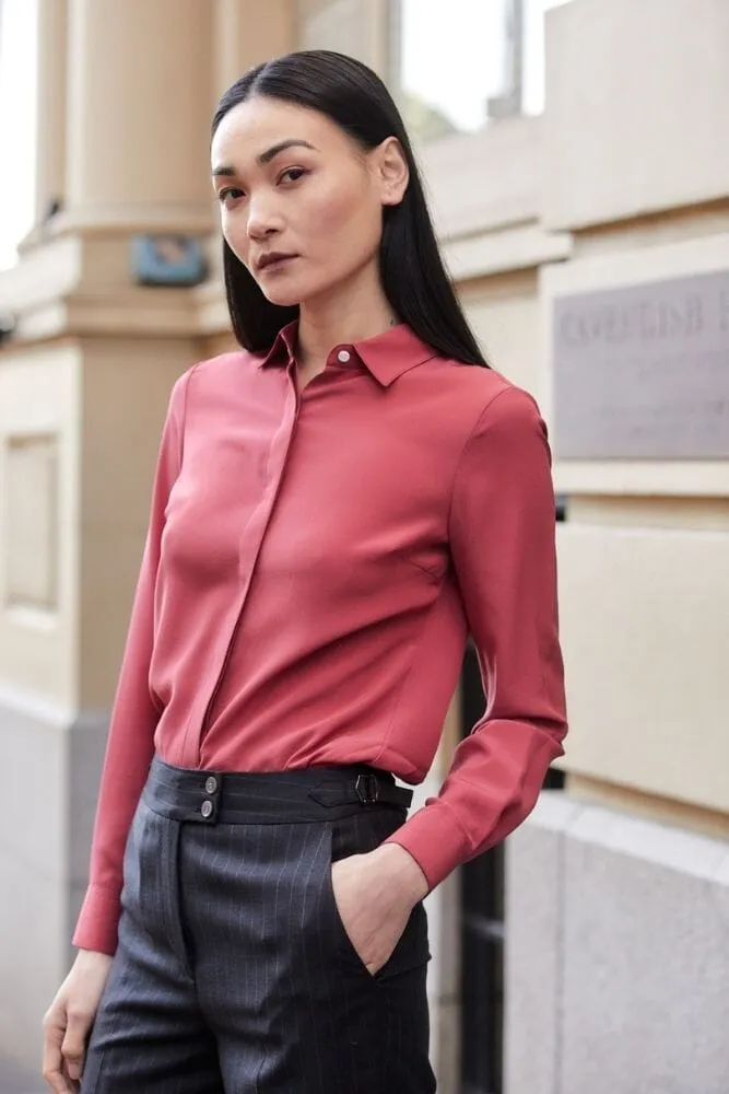 Bella Silk Shirt - Watermelon