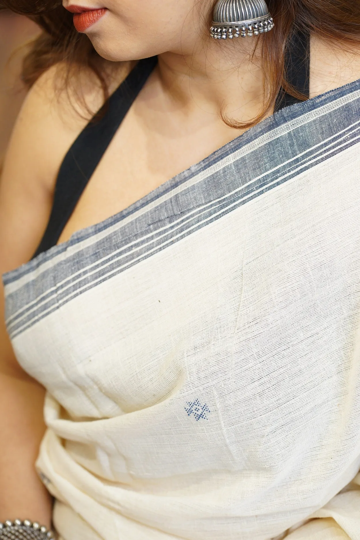 Bhujodi Handwoven Kala Cotton Saree