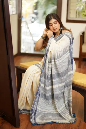 Bhujodi Handwoven Kala Cotton Saree