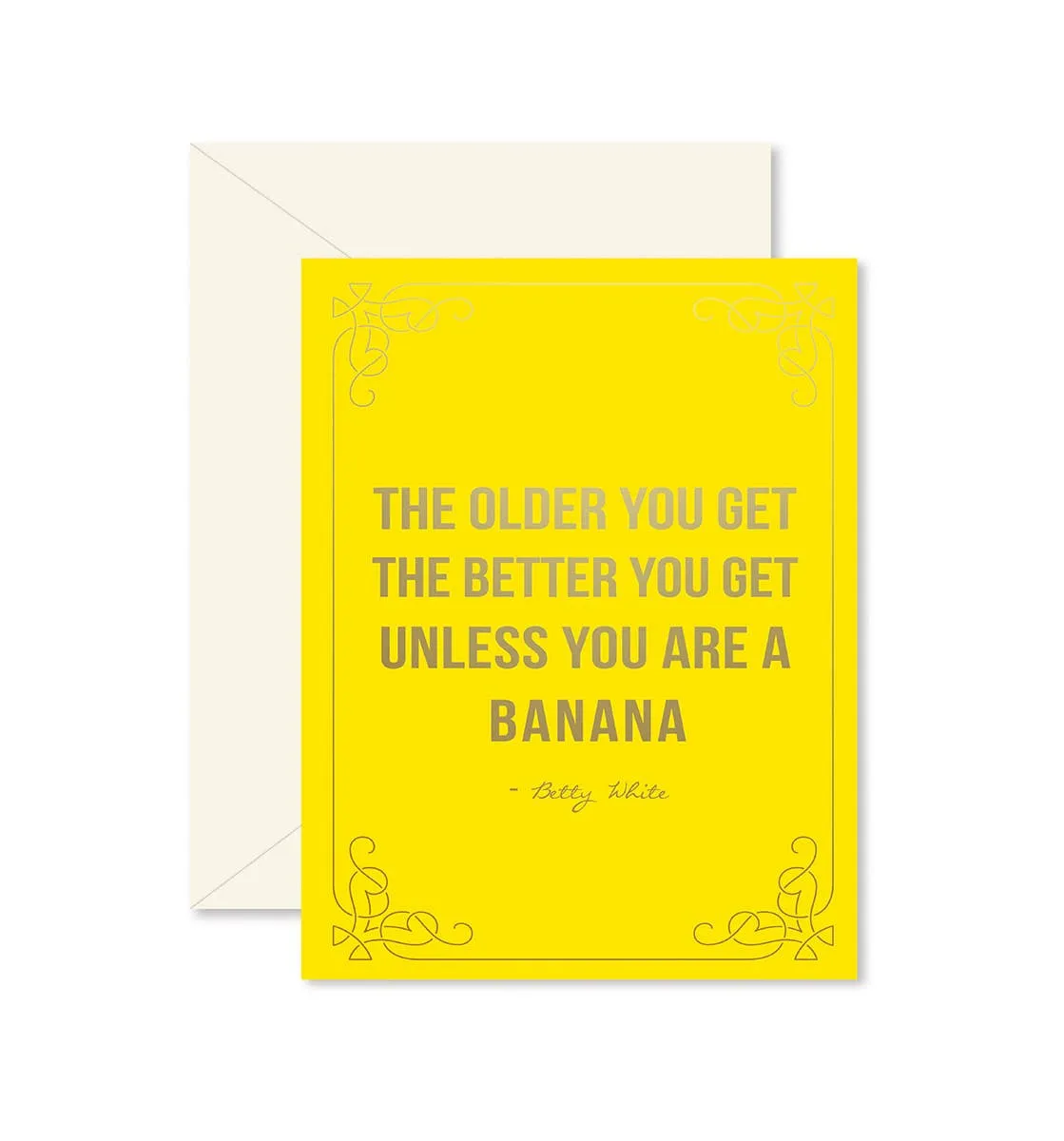 Birthday Banana Gold Foil Greeting Card