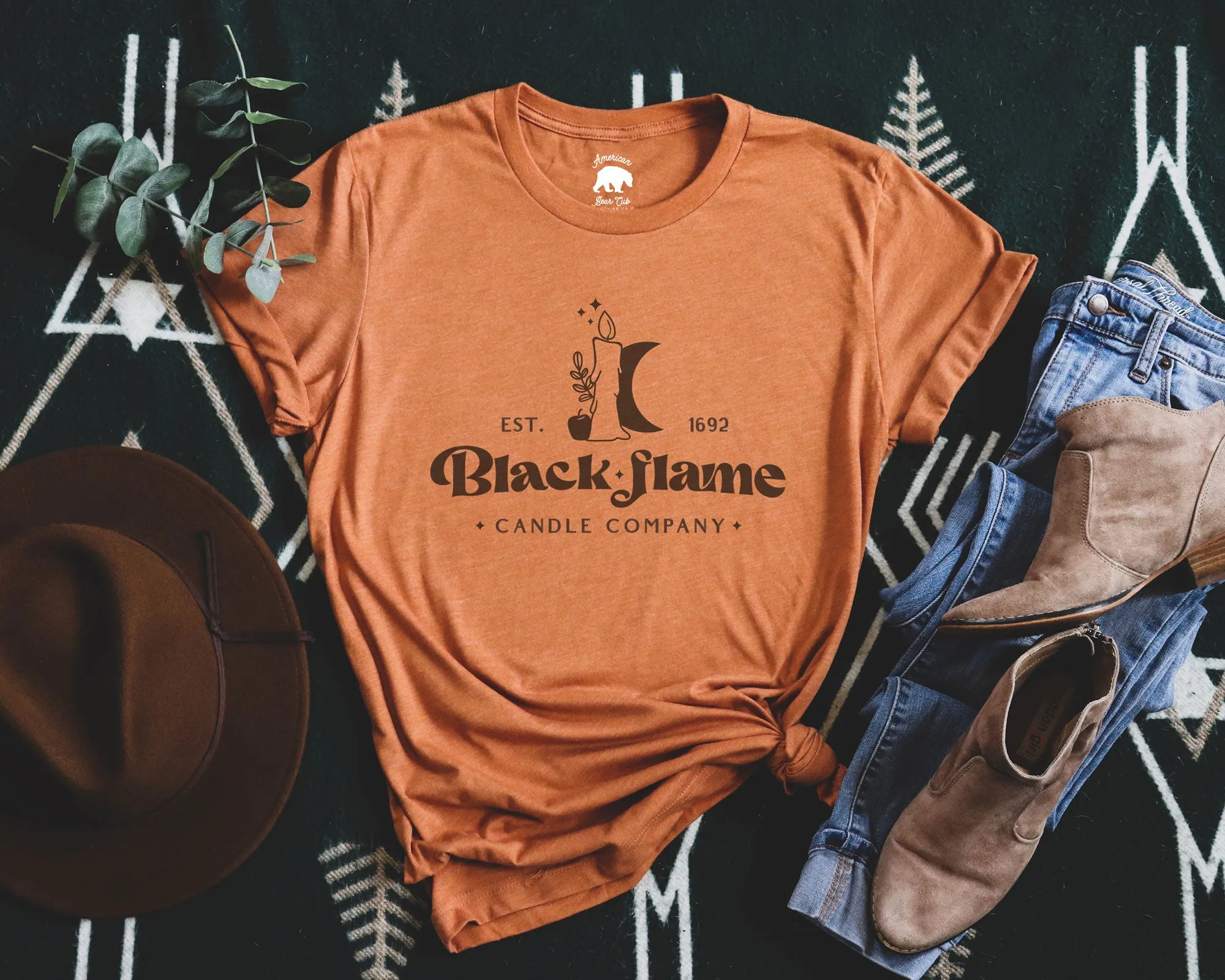 Black Flame Candle Co Shirts - light or dark artwork