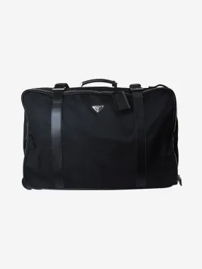 Black nylon suitcase