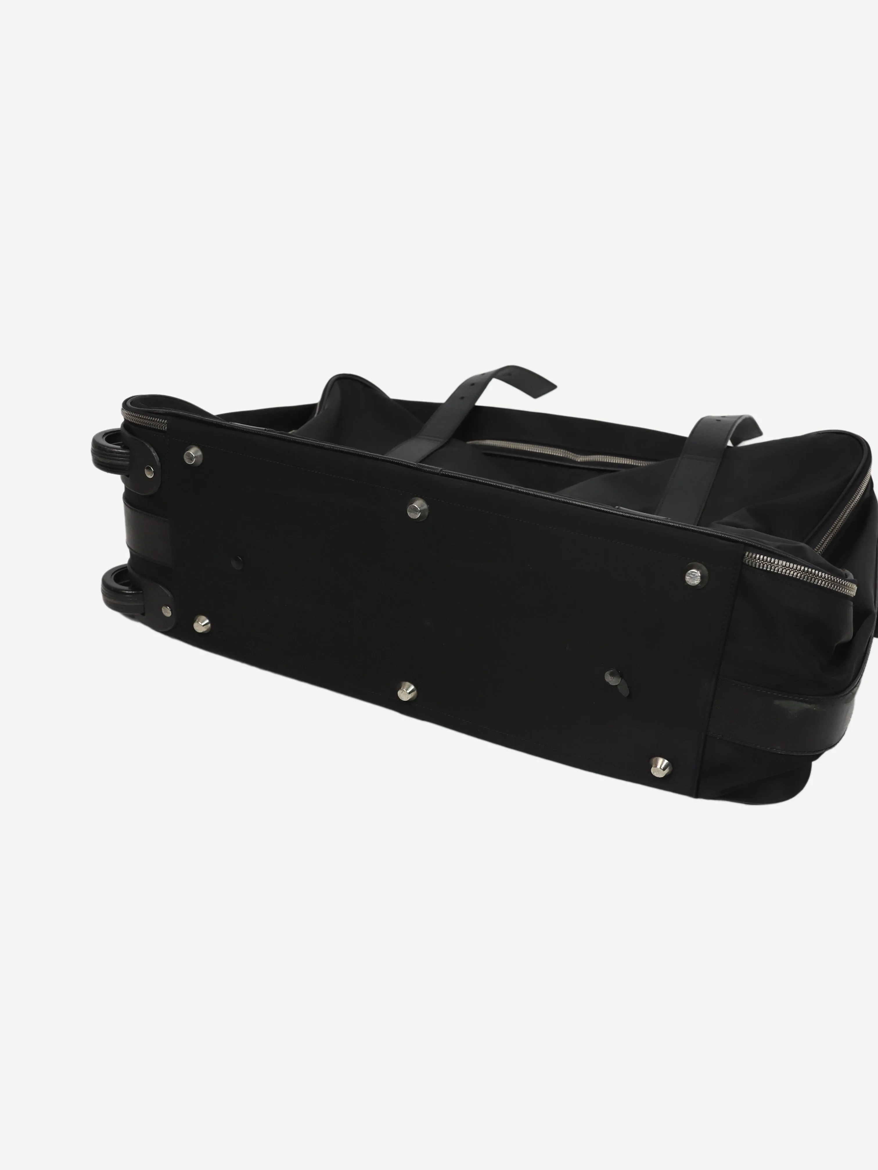 Black nylon suitcase