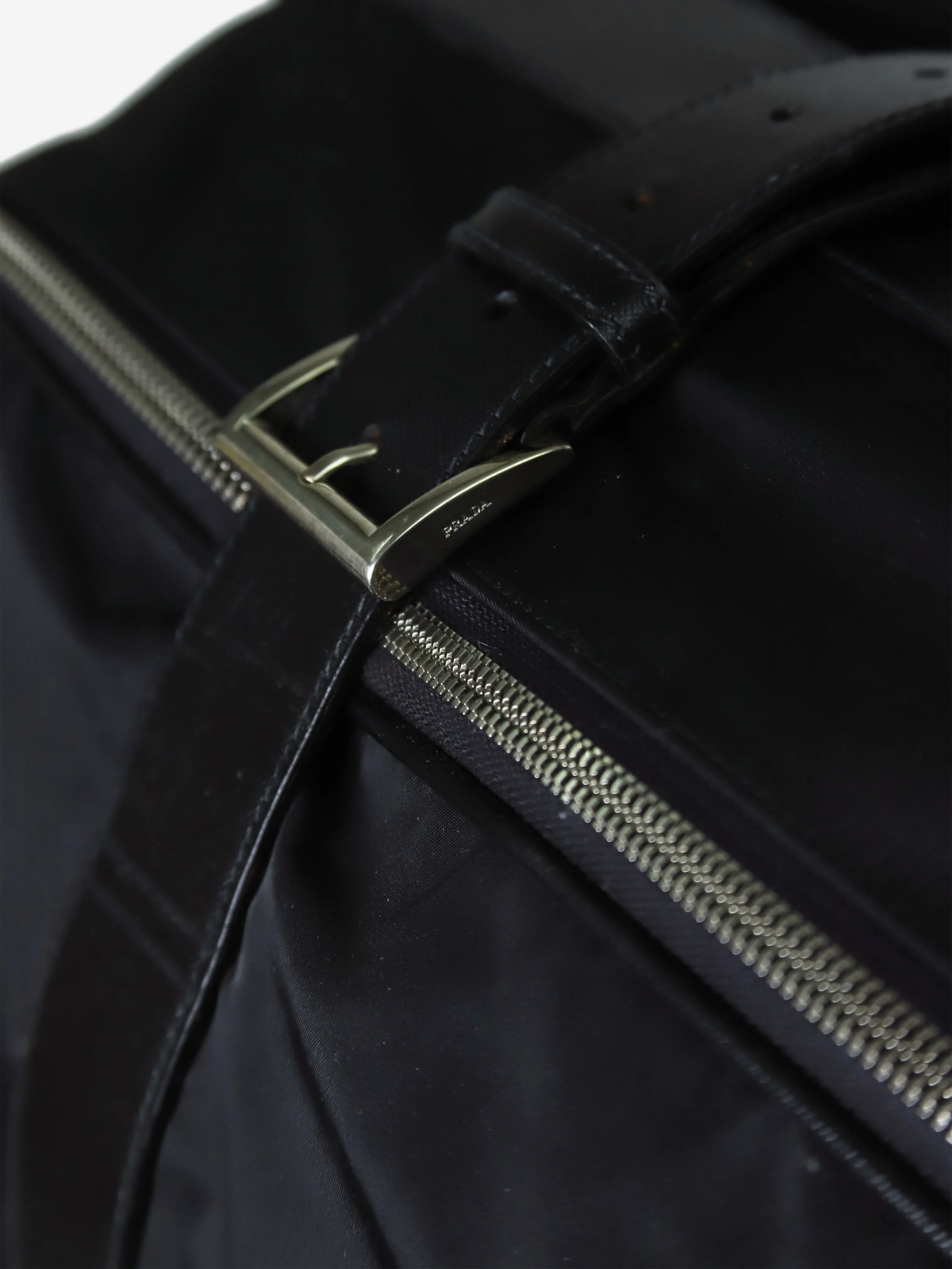 Black nylon suitcase