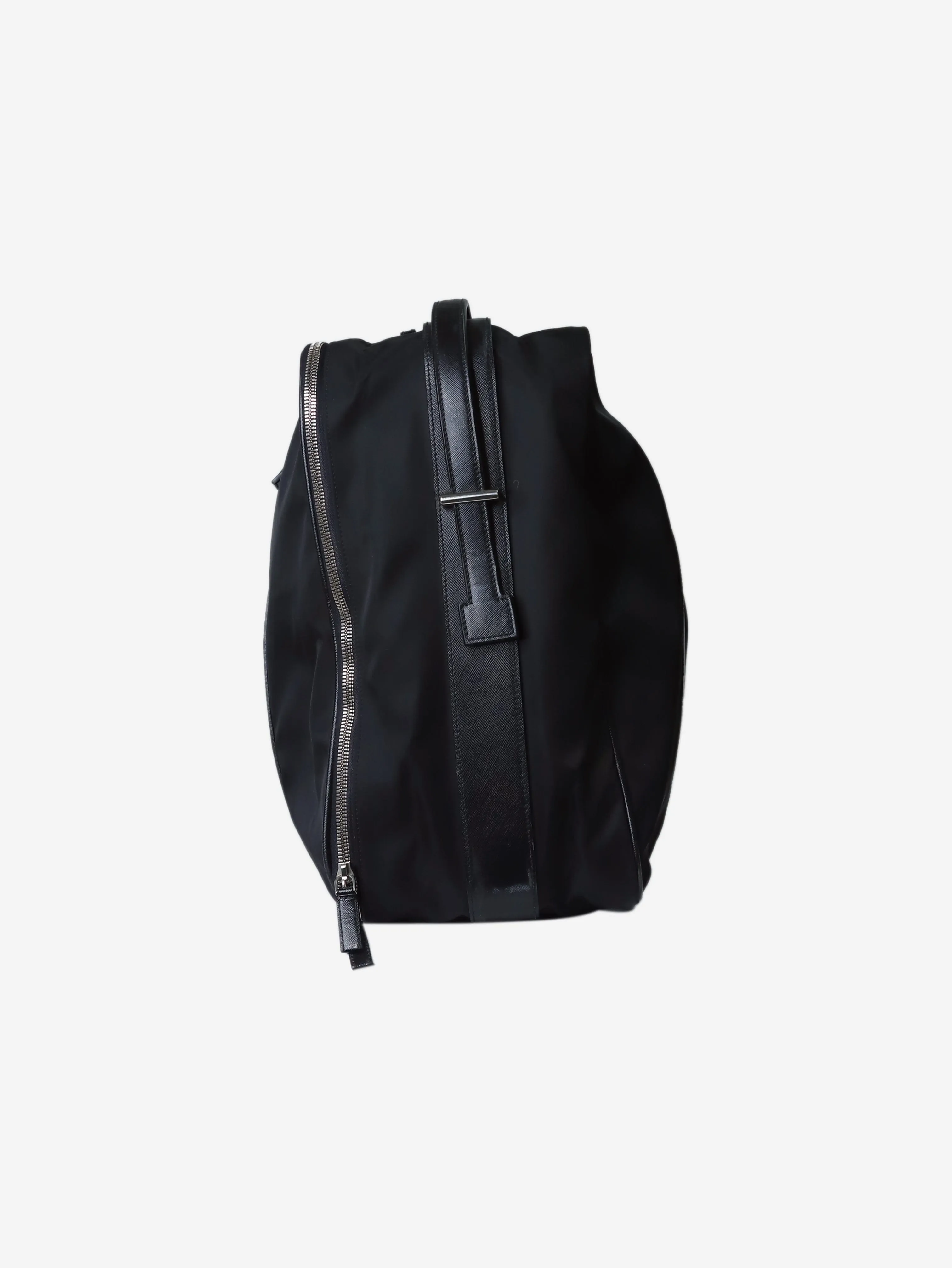 Black nylon suitcase