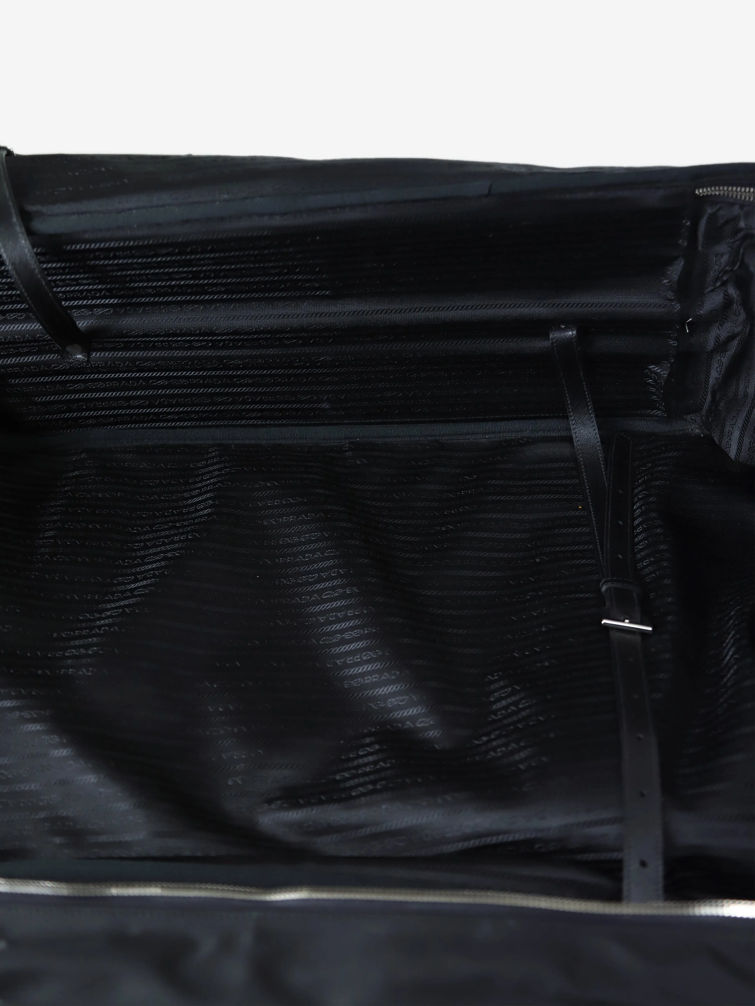 Black nylon suitcase