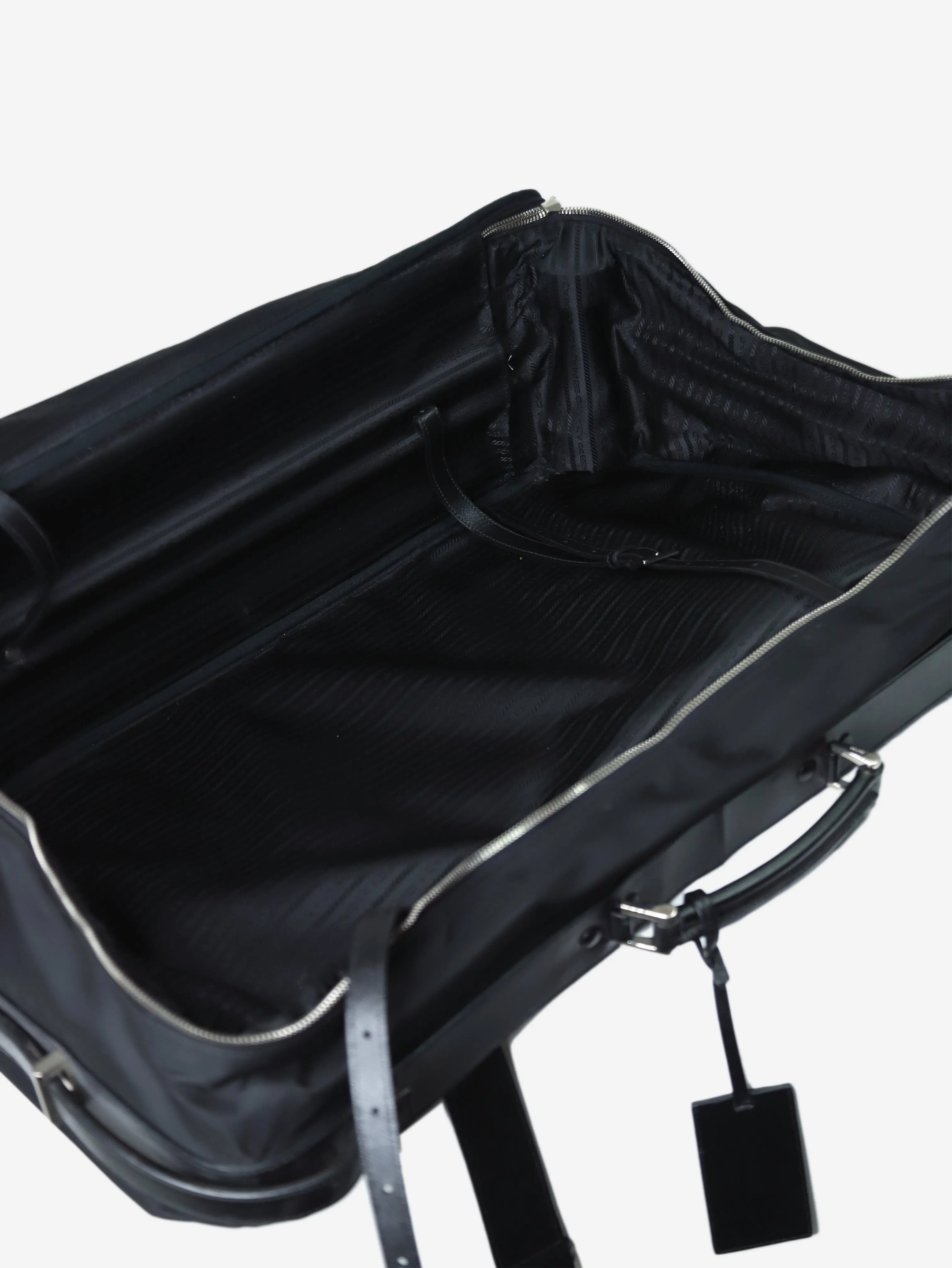 Black nylon suitcase