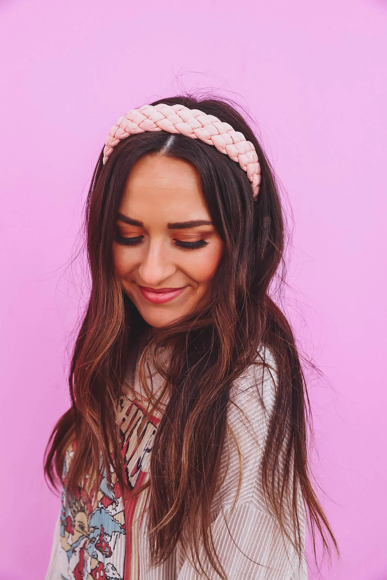 Braided Headband-Light Pink