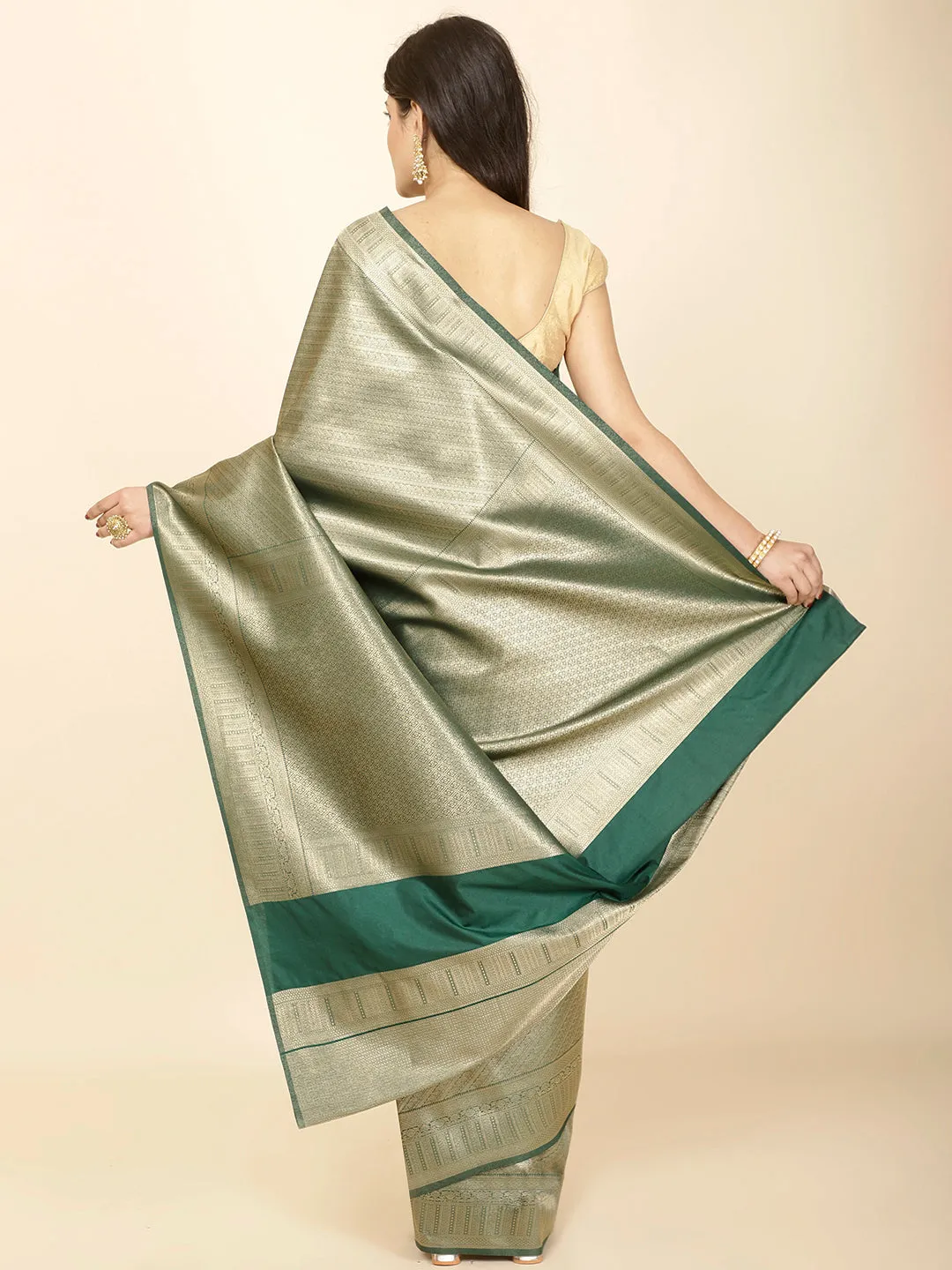 Brocade Zari Jaal Woven Handloom Saree