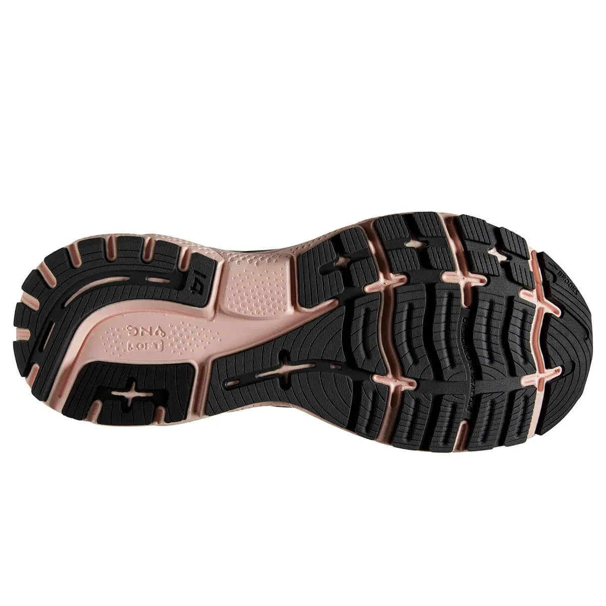 Brooks Ghost 14 Womens | Black/pearl/peach