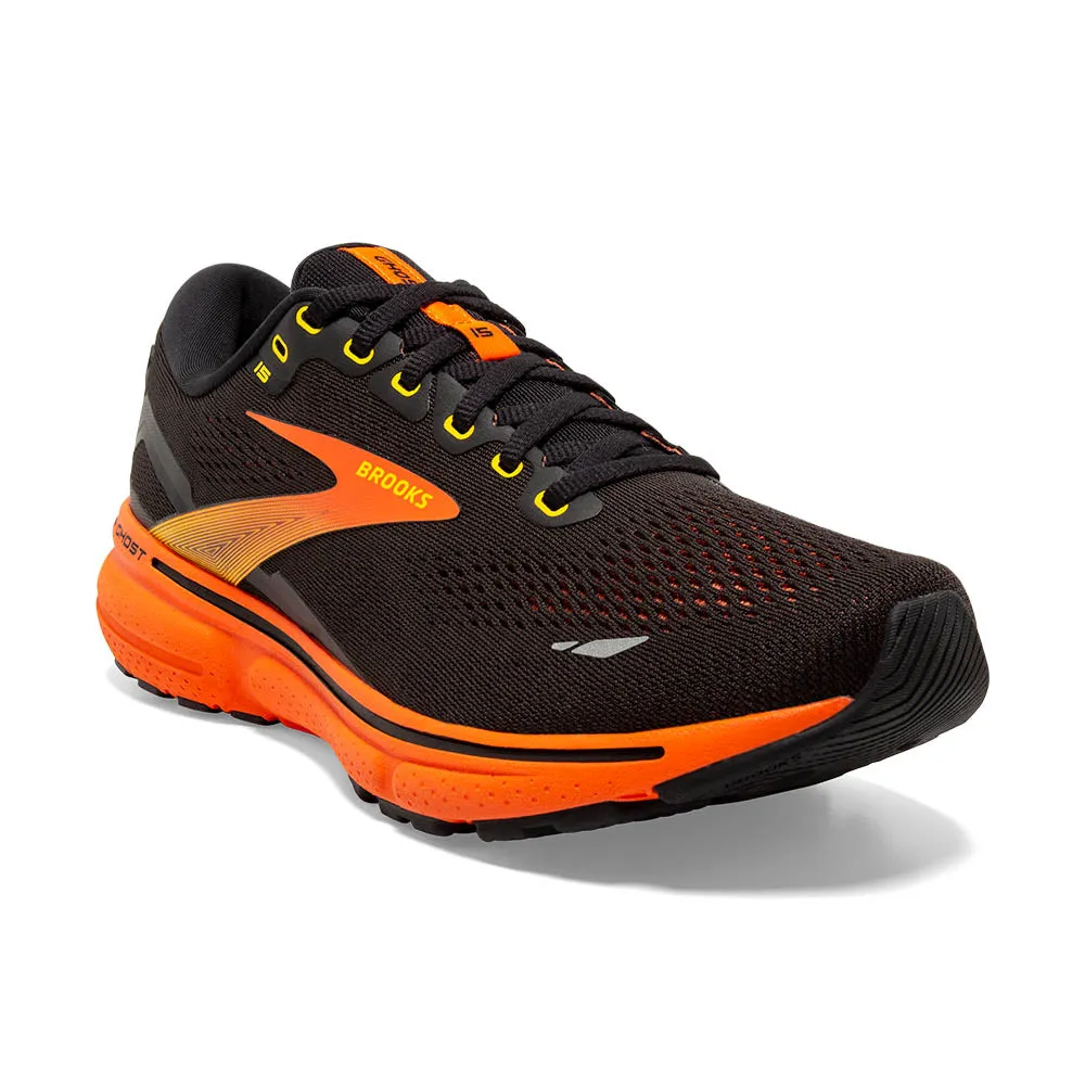 Brooks Ghost 15 (Mens) - Black/Yellow/Red