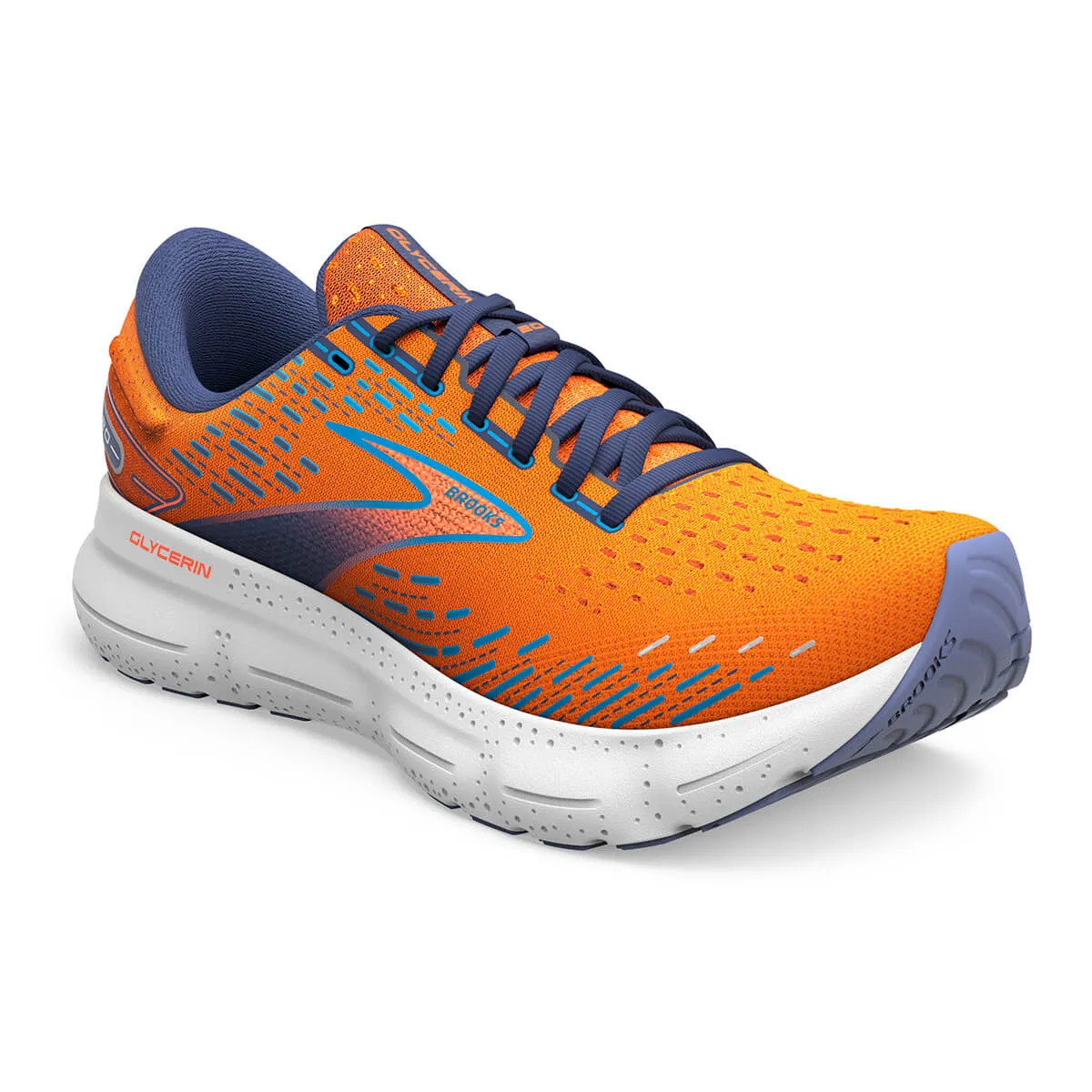 Brooks Glycerin 20 Mens | Orange/crown Blue/blue