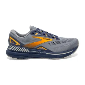 'Brooks' Men's Adrenaline GTS 23 - Grey / Crown Blue / Orange