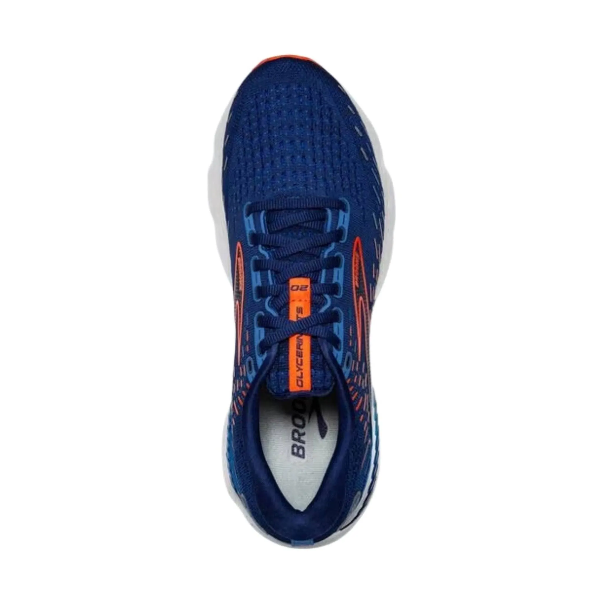 Brooks Men's Glycerin GTS 20 Road Running Shoes - Blue Depths/Palace Blue/Orange