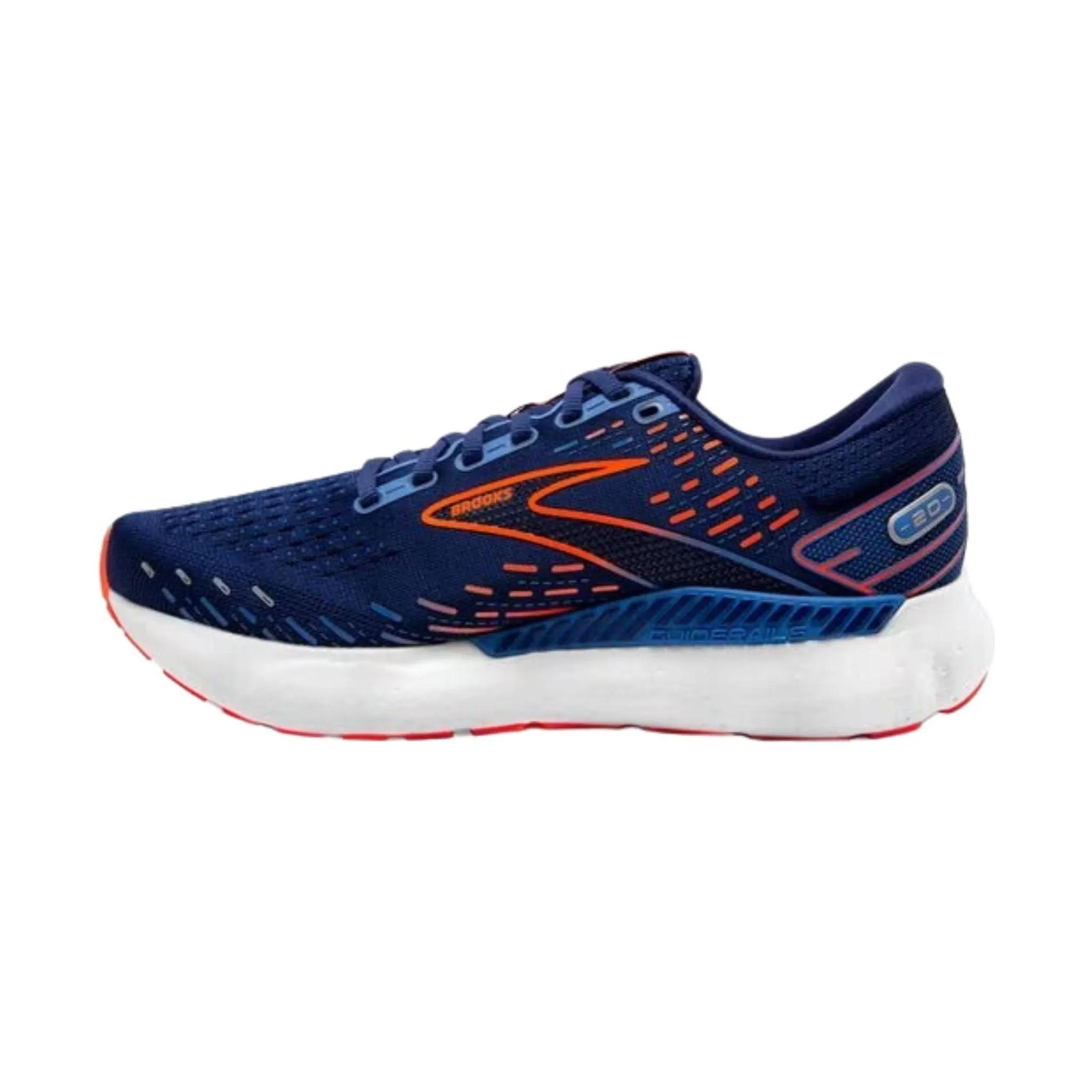 Brooks Men's Glycerin GTS 20 Road Running Shoes - Blue Depths/Palace Blue/Orange