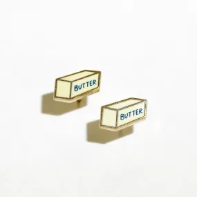 Butter Enamel Stud Earrings