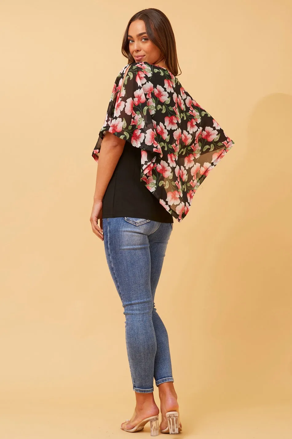 CAREY DOUBLE LAYER FLORAL TOP