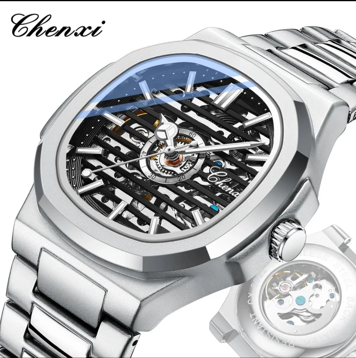 CHENXI Automatic High-end Steel Band Quartz Waterproof Elegant Wrist Watch