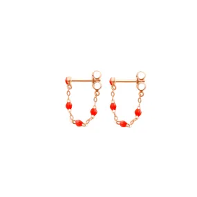 Classic Gigi Coral earrings, Rose Gold