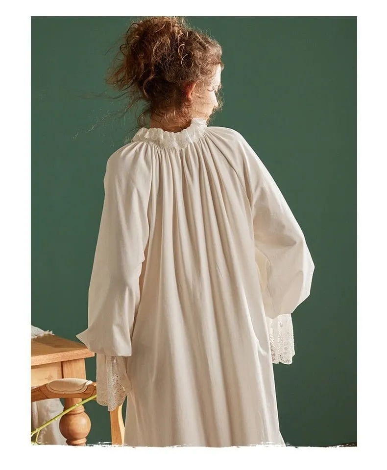 Cotton Flared Sleeve, Whispers Sleepwear, White or Pink (S-L)