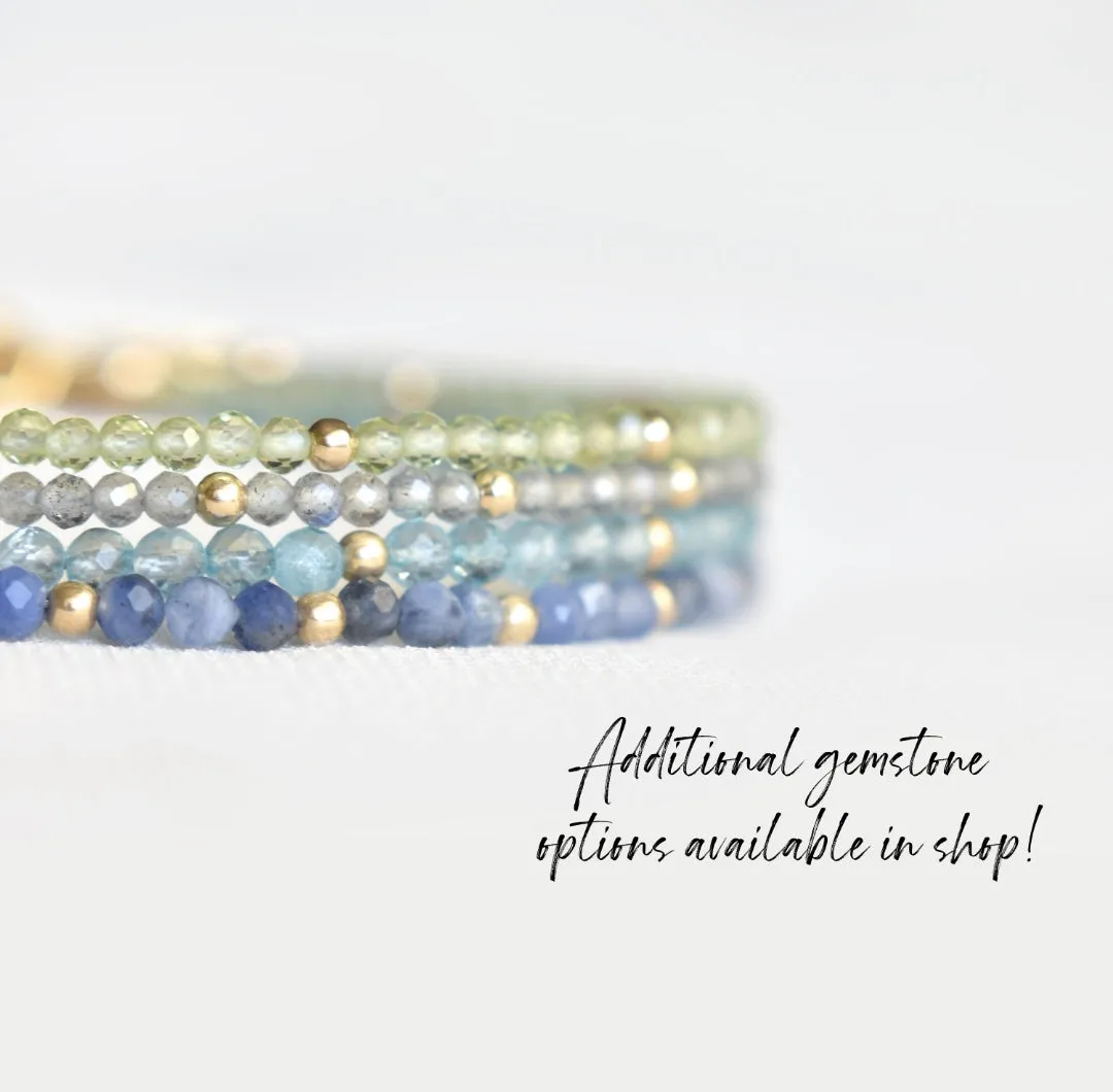 Delicate Labradorite Gemstone Bracelet