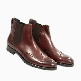 Eduard Chelsea Leather Shoes  (aubergine)