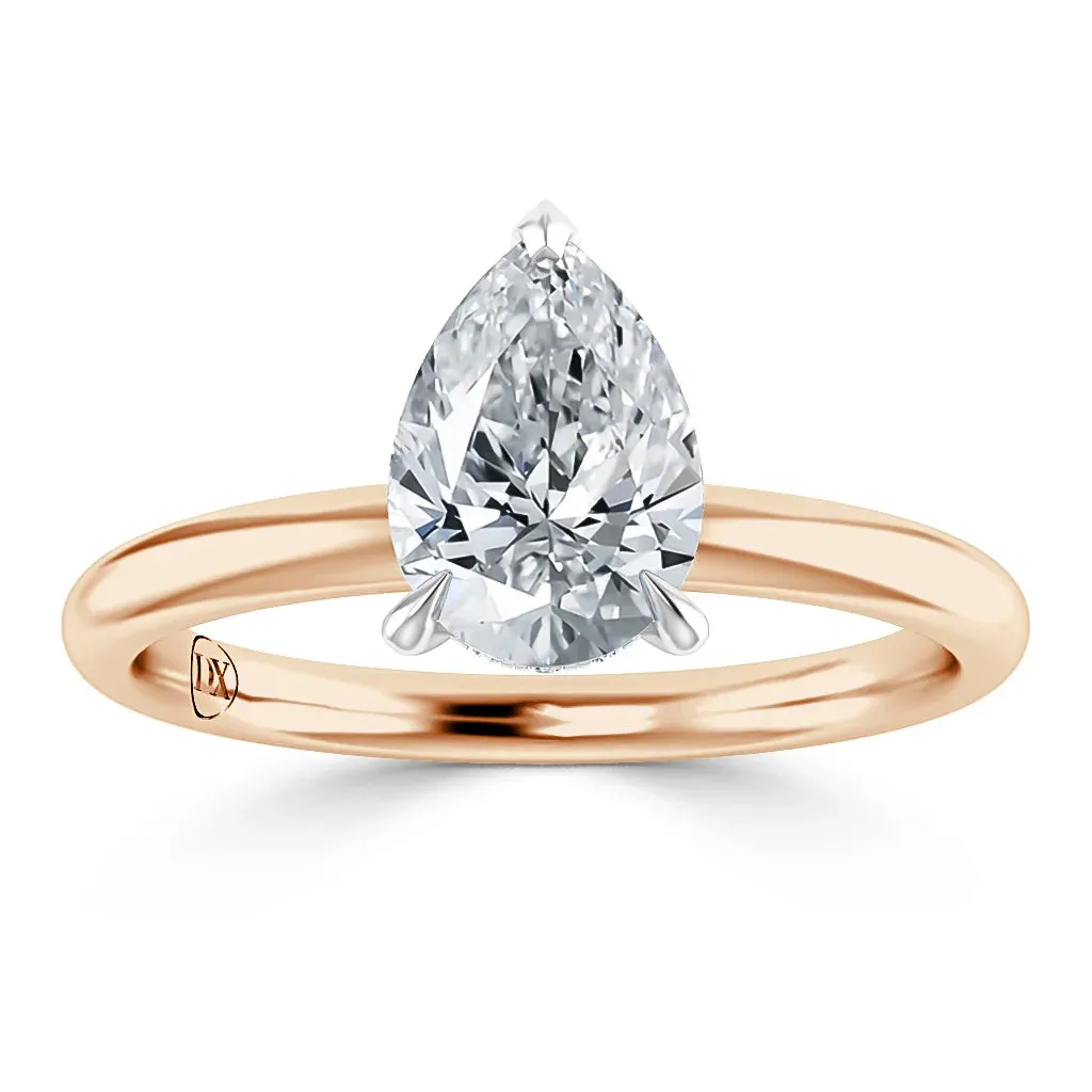 Elaine  - 18ct Rose Gold - Pear