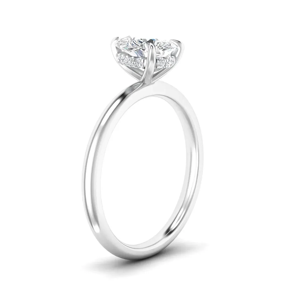 Elaine  - 18ct White Gold - Pear